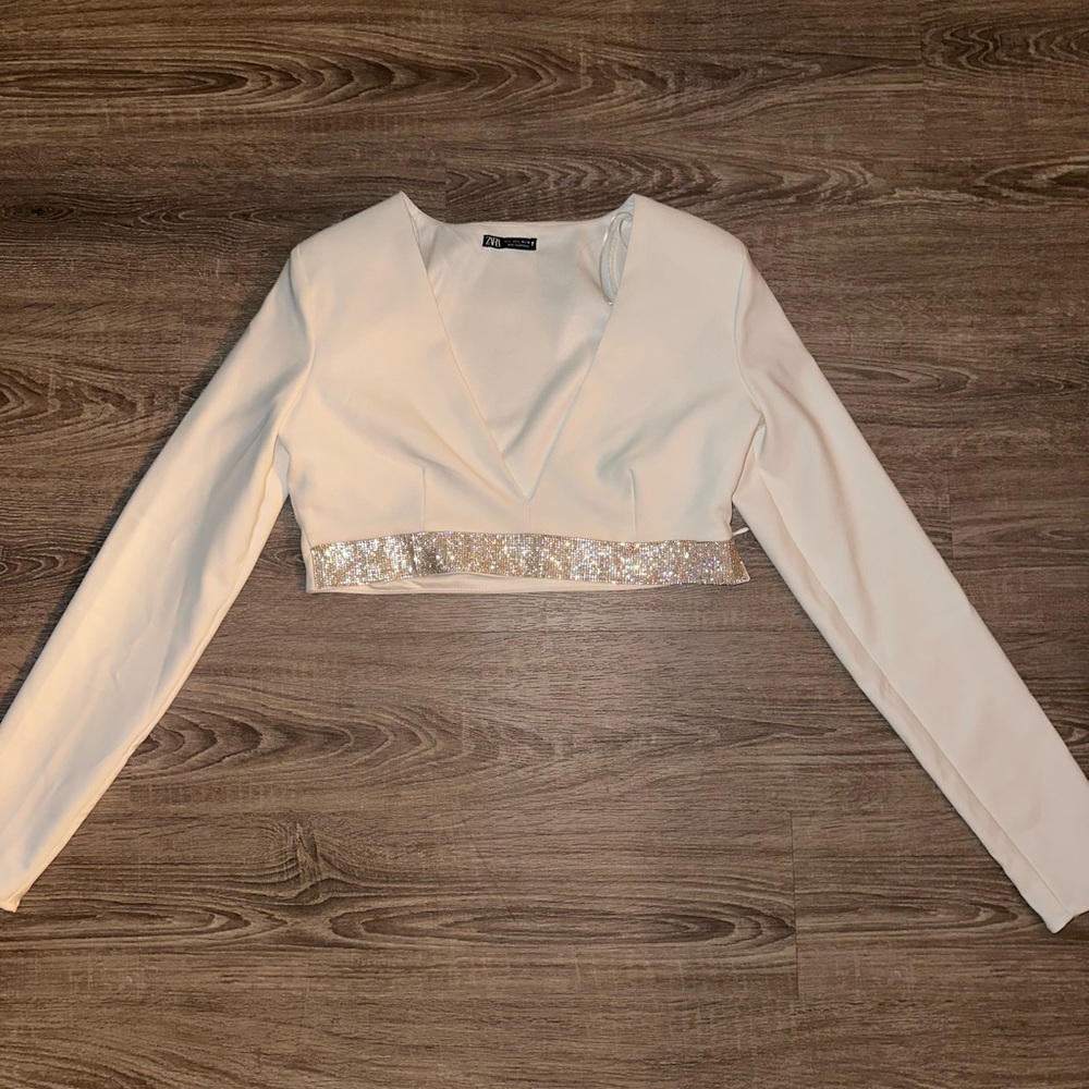 Zara sparkly crop top